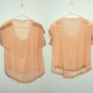 Peach Sheer Shirt